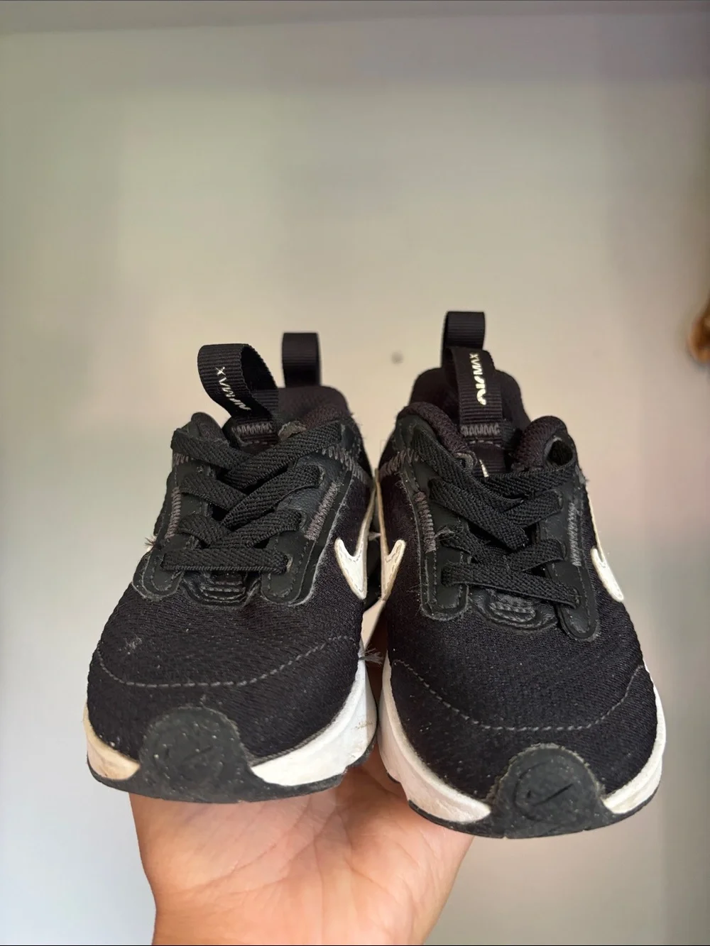 Nike Kids Black and White Air-Style Cushioned Sneaker
